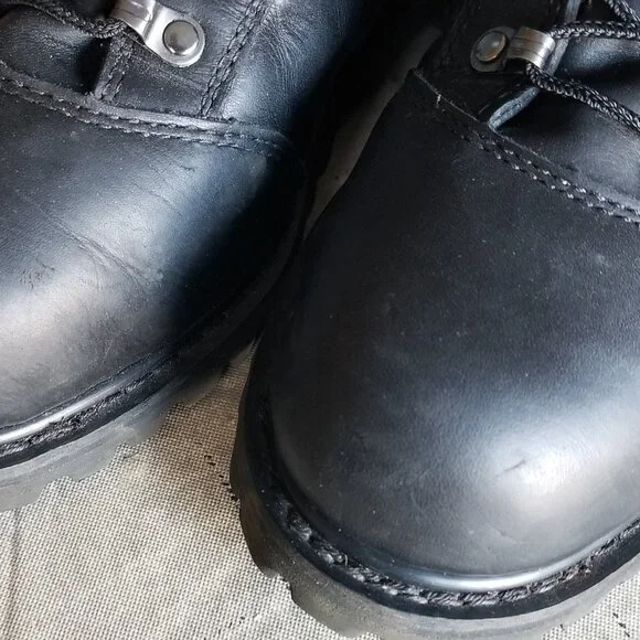 Red Wing Men's Leather 971 Size 9 E2 Steel Toe Waterproof Motorcycle Boots